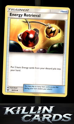 Energy Retrieval 59/73 Pokemon Uncommon Shining Legends Card LP