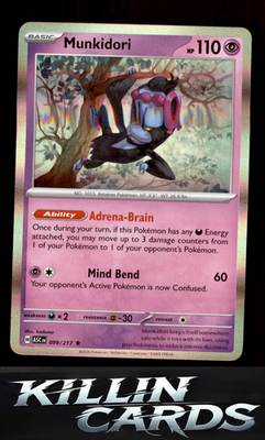 Munkidori 099/217 Pokemon Rare ME: Ascended Heroes Card NM