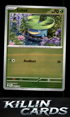 Reverse Holofoil Lotad 005/094 Pokemon Common ME02: Phantasmal Flames Card NM