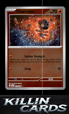 Reverse Holofoil Charcadet 019/094 Pokemon Common ME02: Phantasmal Flames Card N
