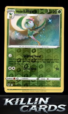 Reverse Holofoil Hisuian Lilligant 010/195 Pokemon Rare SWSH12: Silver Tempest C