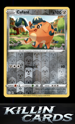 Reverse Holofoil Cufant 049/072 Pokemon Common Shining Fates Card NM