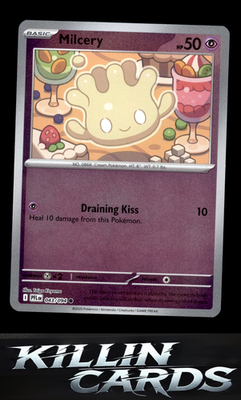 Reverse Holofoil Milcery 043/094 Pokemon Common ME02: Phantasmal Flames Card NM
