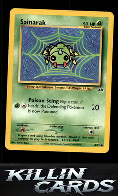Spinarak 64/75 Pokemon Common Neo Discovery Card LP