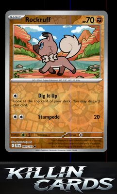 Reverse Holofoil Rockruff 084/159 Pokemon Common SV09: Journey Together Card NM