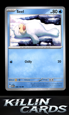 Seel 086/165 Pokemon Common SV: Scarlet & Violet 151 Card NM