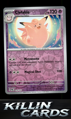 Reverse Holofoil Clefable 079/167 Pokemon Uncommon SV06: Twilight Masquerade Car