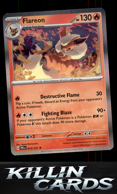 Flareon 013/131 Pokemon Rare SV: Prismatic Evolutions Card NM