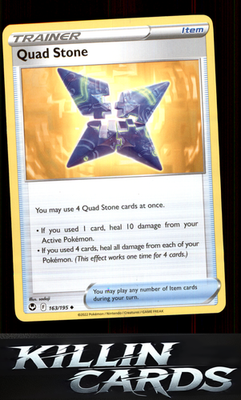 Quad Stone 163/195 Pokemon Uncommon SWSH12: Silver Tempest Card NM