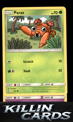 Paras 4/68 Pokemon Common Hidden Fates Card LP