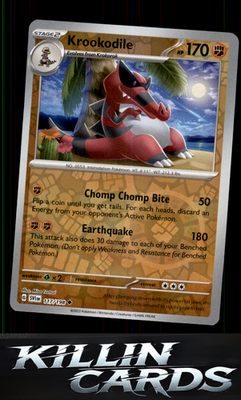 Reverse Holofoil Krookodile 117/198 Pokemon Uncommon SV01: Scarlet & Violet Base