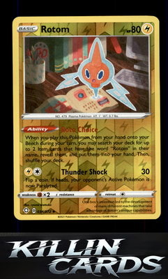 Reverse Holofoil Rotom 034/072 Pokemon Uncommon Shining Fates Card NM