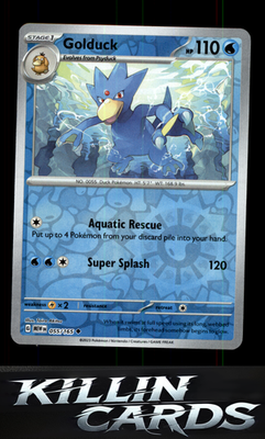 Reverse Holofoil Golduck 055/165 Pokemon Uncommon SV: Scarlet & Violet 151 Card