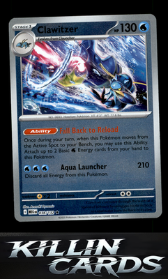 Reverse Holofoil Clawitzer - 038/132 038/132 Pokemon Rare ME01: Mega Evolution C