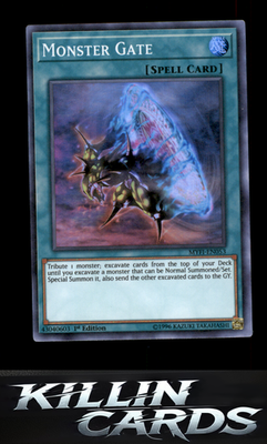 1st Edition Monster Gate MYFI-EN053 YuGiOh Super Rare Mystic Fighters Card NM