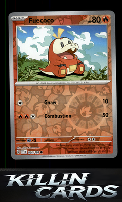 Reverse Holofoil Fuecoco 036/198 Pokemon Common SV01: Scarlet & Violet Base Set