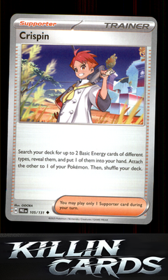 Crispin - 105/131 105/131 Pokemon Uncommon SV: Prismatic Evolutions Card NM