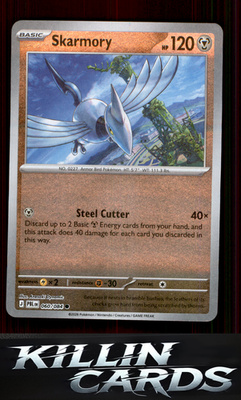 Reverse Holofoil Skarmory 060/084 Pokemon Common ME05: Pitch Black Card NM