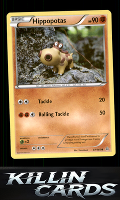 Hippopotas 87/160 Pokemon Common XY - Primal Clash Card NM