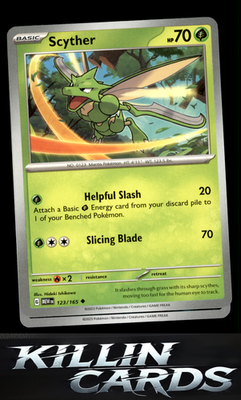 Scyther 123/165 Pokemon Uncommon SV: Scarlet & Violet 151 Card NM
