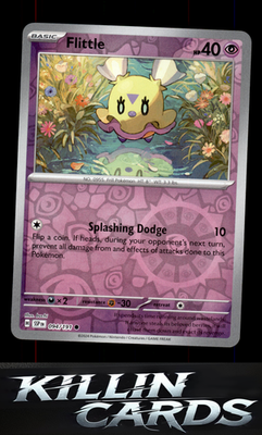 Reverse Holofoil Flittle 094/191 Pokemon Common SV08: Surging Sparks Card NM