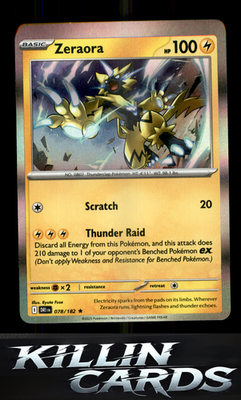 Zeraora 078/182 Pokemon Rare SV10: Destined Rivals Card NM