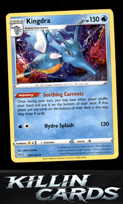 Kingdra 037/196 Pokemon Holo Rare SWSH11: Lost Origin Card NM