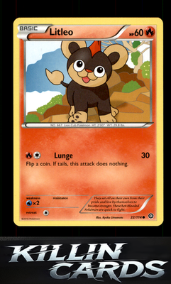 Litleo 22/114 Pokemon Common XY - Steam Siege Card LP