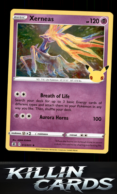 Xerneas 012/025 Pokemon Holo Rare Celebrations Card NM