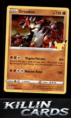 Groudon 017/025 Pokemon Holo Rare Celebrations Card NM