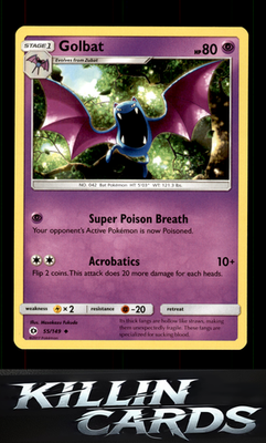 Golbat 55/149 Pokemon Uncommon SM Base Set Card NM