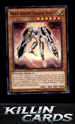 1st Edition Mekk-Knight Orange Sunset EXFO-EN016 YuGiOh Common Extreme Force Car