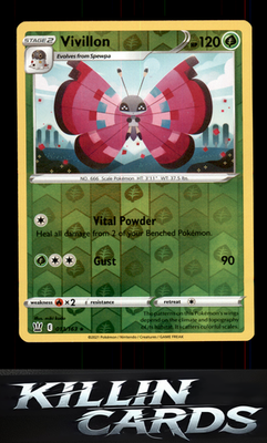 Reverse Holofoil Vivillon 013/163 Pokemon Rare SWSH05: Battle Styles Card NM