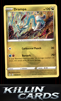 Drampa 119/203 Pokemon Rare SWSH07: Evolving Skies Card NM