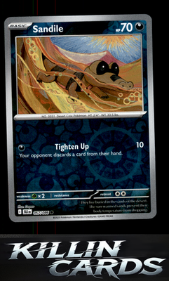 Reverse Holofoil Sandile 057/086 Pokemon Common SV: Black Bolt Card NM