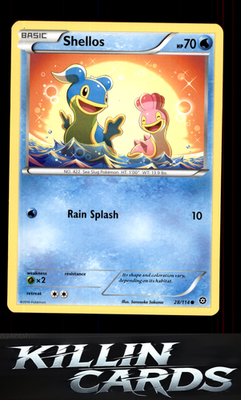 Shellos 28/114 Pokemon Common XY - Steam Siege Card NM