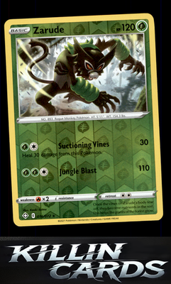 Reverse Holofoil Zarude 016/072 Pokemon Rare Shining Fates Card NM
