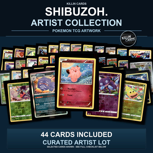 Pokemon TCG Shibuzoh. Artist Collection 44 Cards Lot