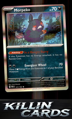 Morpeko - 121/182 121/182 Pokemon Rare SV04: Paradox Rift Card NM