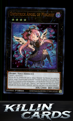 1st Edition Ghostrick Angel of Mischief RA01-EN036 YuGiOh Super Rare 25th Annive
