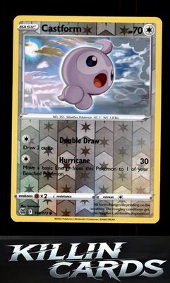 Reverse Holofoil Castform 116/172 Pokemon Common SWSH09: Brilliant Stars Card NM