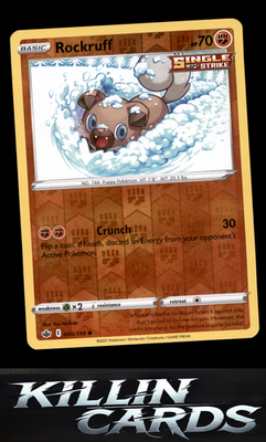 Reverse Holofoil Rockruff 086/198 Pokemon Common SWSH06: Chilling Reign Card NM