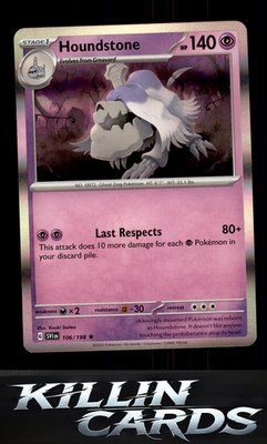 Houndstone 106/198 Pokemon Rare SV01: Scarlet & Violet Base Set Card NM