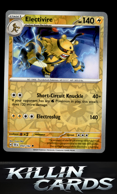 Reverse Holofoil Electivire 054/162 Pokemon Uncommon SV05: Temporal Forces Card