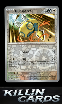 Reverse Holofoil Dunsparce 079/131 Pokemon Common SV: Prismatic Evolutions Card