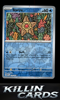 Reverse Holofoil Staryu 120/165 Pokemon Common SV: Scarlet & Violet 151 Card NM