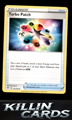 Turbo Patch 172/189 Pokemon Uncommon SWSH03: Darkness Ablaze Card NM