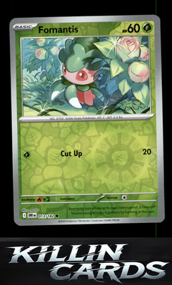 Reverse Holofoil Fomantis 013/182 Pokemon Common SV10: Destined Rivals Card NM