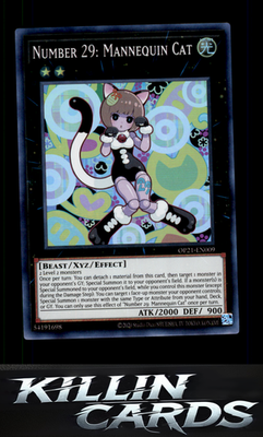 Number 29: Mannequin Cat OP21-EN009 YuGiOh Super Rare OTS Tournament Pack 21 Car