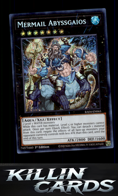 1st Edition Mermail Abyssgaios (Platinum Secret Rare) RA04-EN065 YuGiOh Platinum